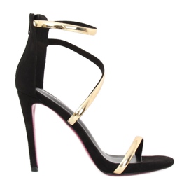 Sandalias negras de tacón 988-58 Negro