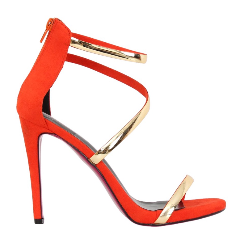 Sandalias naranjas de tacón 988-58 Naranja