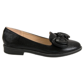 Forever Folie Bailarina negra con lazo negro Forever Folie Bailarina negra con lazo negro