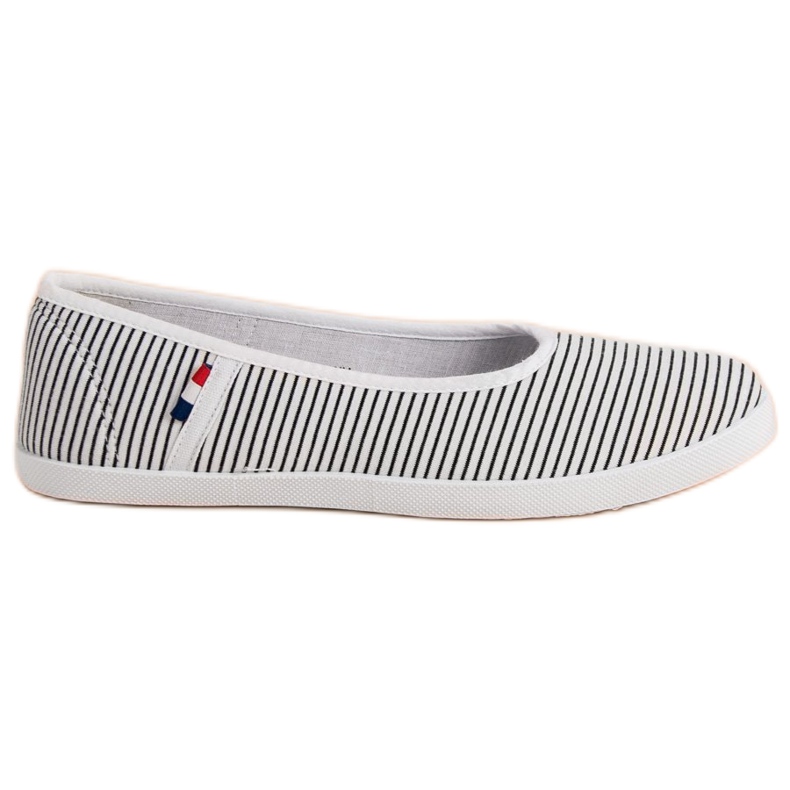 McKey Bailarina Textil Rayas blanco negro