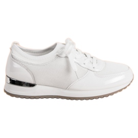 Zapatos deportivos con malla blanco