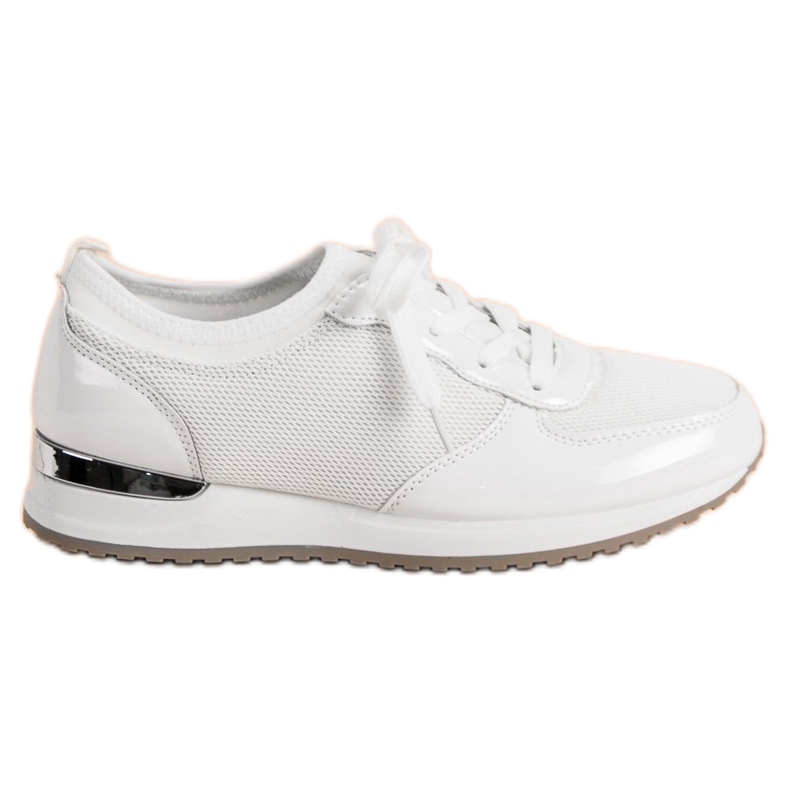 Zapatos deportivos con malla blanco