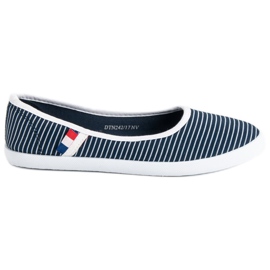 McKey Bailarina Textil Rayas blanco azul
