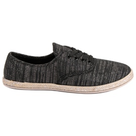 Sweet Shoes Alpargatas con cordones negro