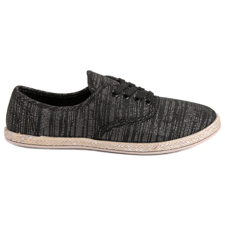 Sweet Shoes Alpargatas con cordones negro
