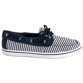 McKey Mocasines azul marino de moda blanco