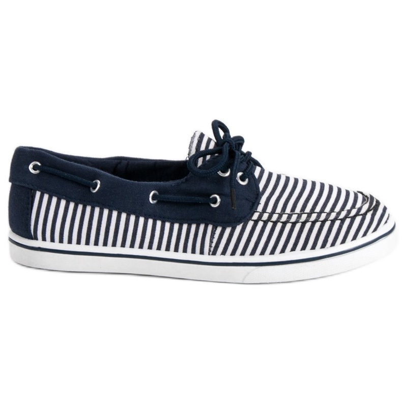 McKey Mocasines azul marino de moda blanco