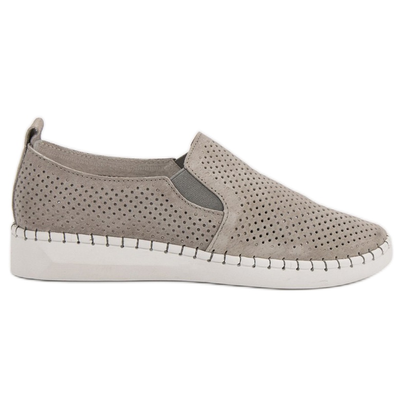 Filippo Zapatillas de cuero sin cordones gris