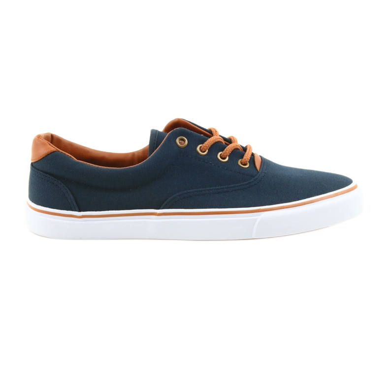 American Club Zapatillas de hombre azul marino LH03 marrón