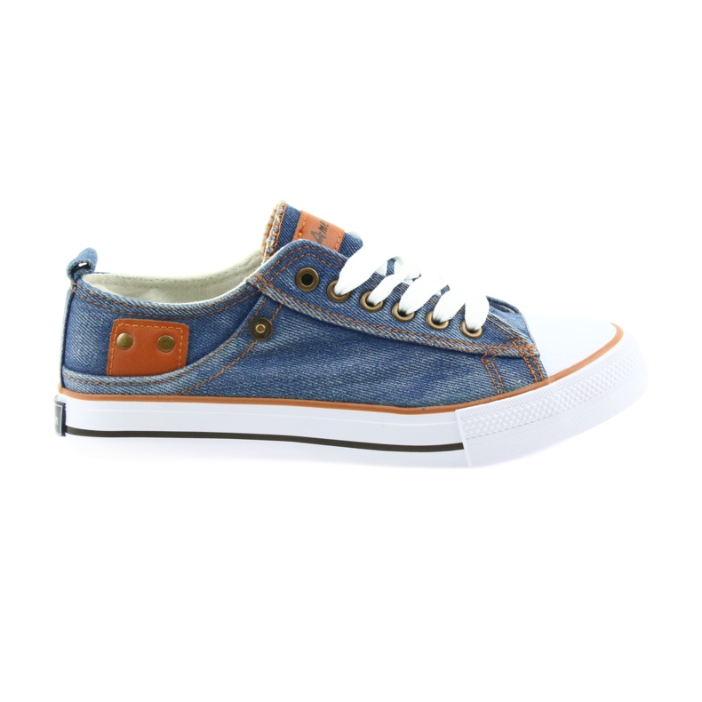 Zapatillas American Club dk jeans atadas azul