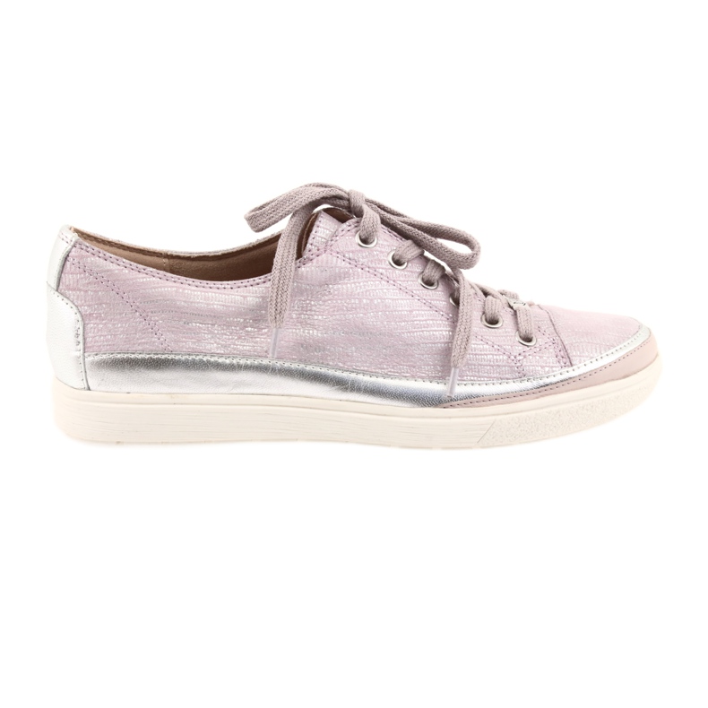 Deportivas de piel Caprice 23654 gris rosado