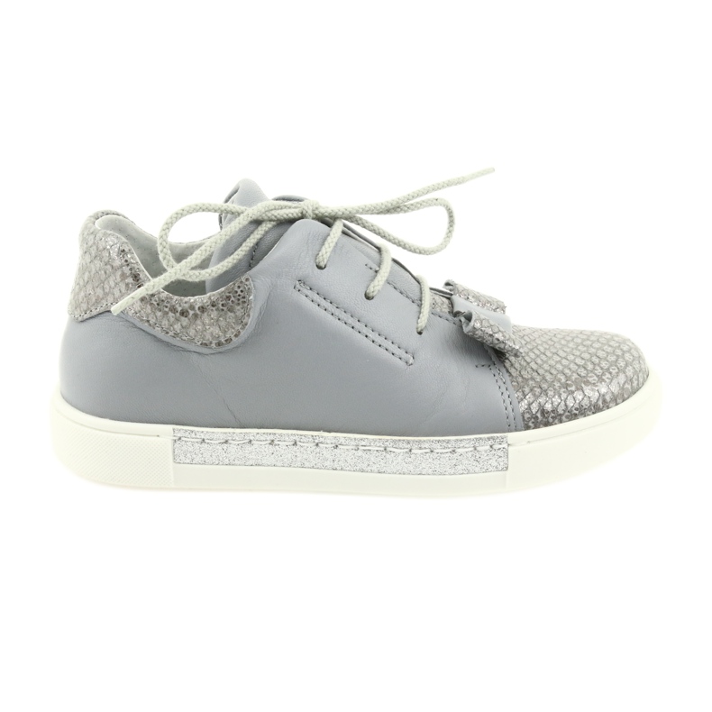 Ren But Zapatos de cuero para niñas 3303 gris-silver