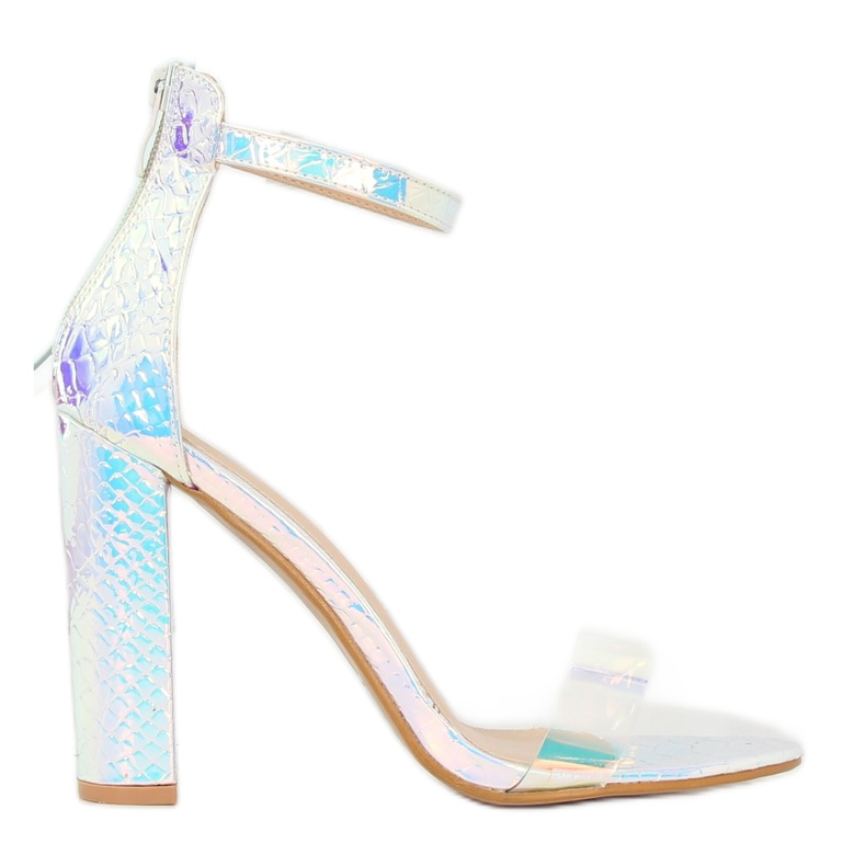 Sandalias color plata petróleo BD344 Plata gris multicolor