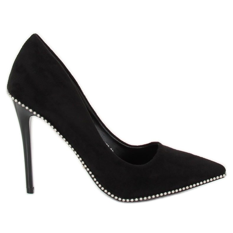 Zapatos de salón con clavija negra P-6378 Negro Zapatos de salón con clavija negra P-6378 Negro