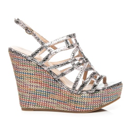 Super Mode Sandalias de cuña multicolor