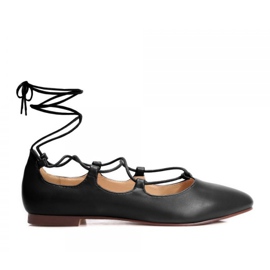 Vices Bailarinas atadas de moda negro