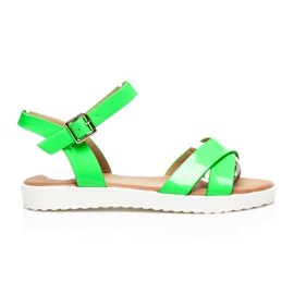 Best Shoes Sandalias lacadas verde Best Shoes Sandalias lacadas verde
