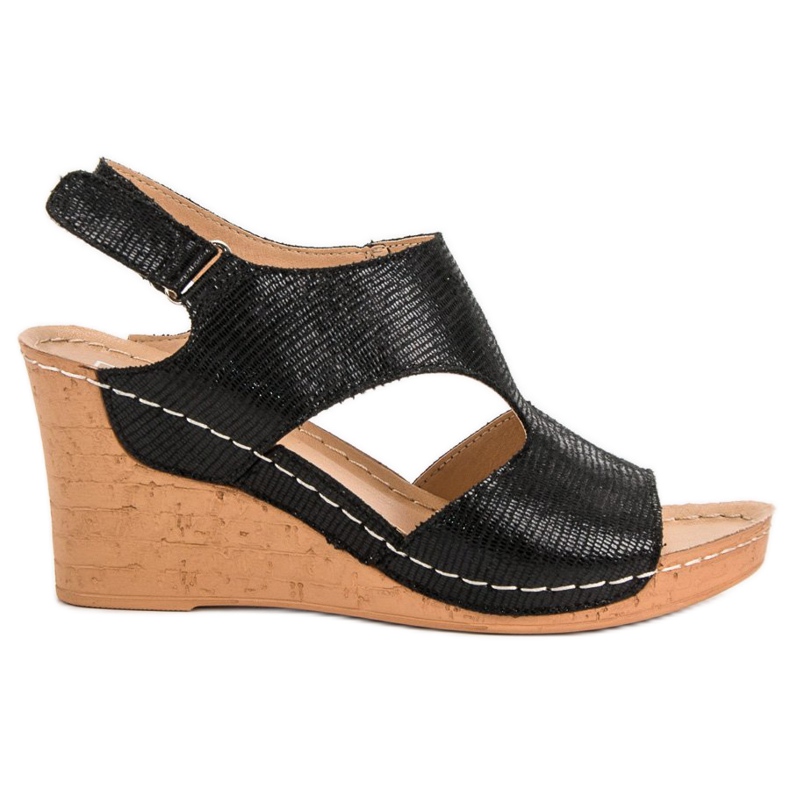 Filippo Sandalias de cuña negras negro