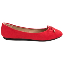 Bailarinas De Ante Con Lazo rojo