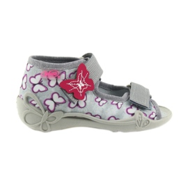 Sandalias befado calzado infantil 242P090 púrpura gris rosa
