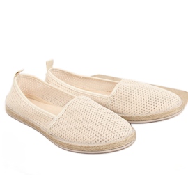 Alpargatas de malla beige JX1029 Beige
