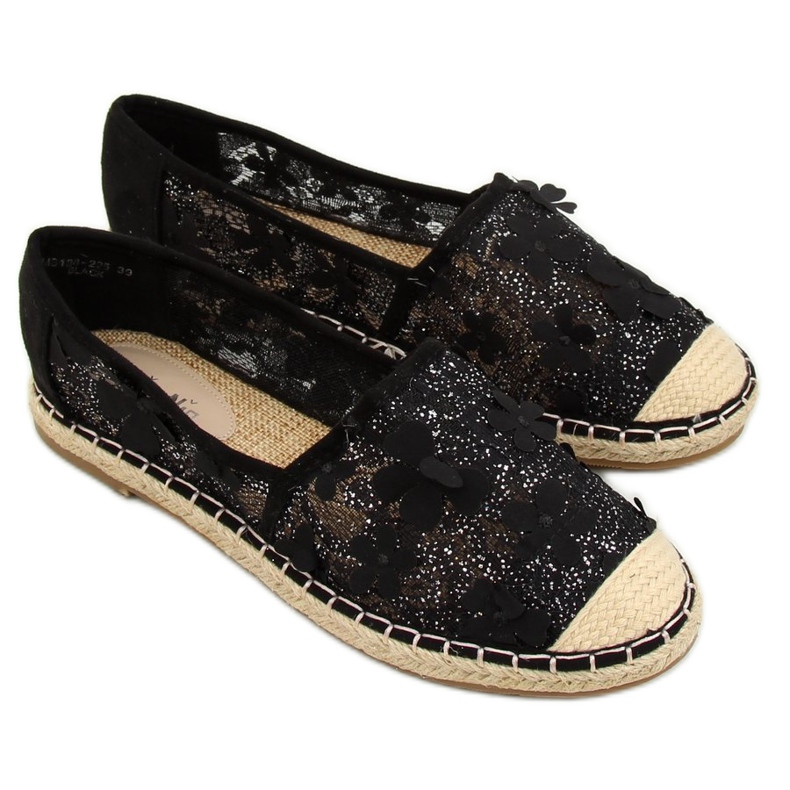 Alpargatas de encaje negras MB188-225 Black negro
