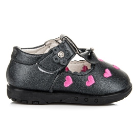 Zapatillas En Corazones negro
