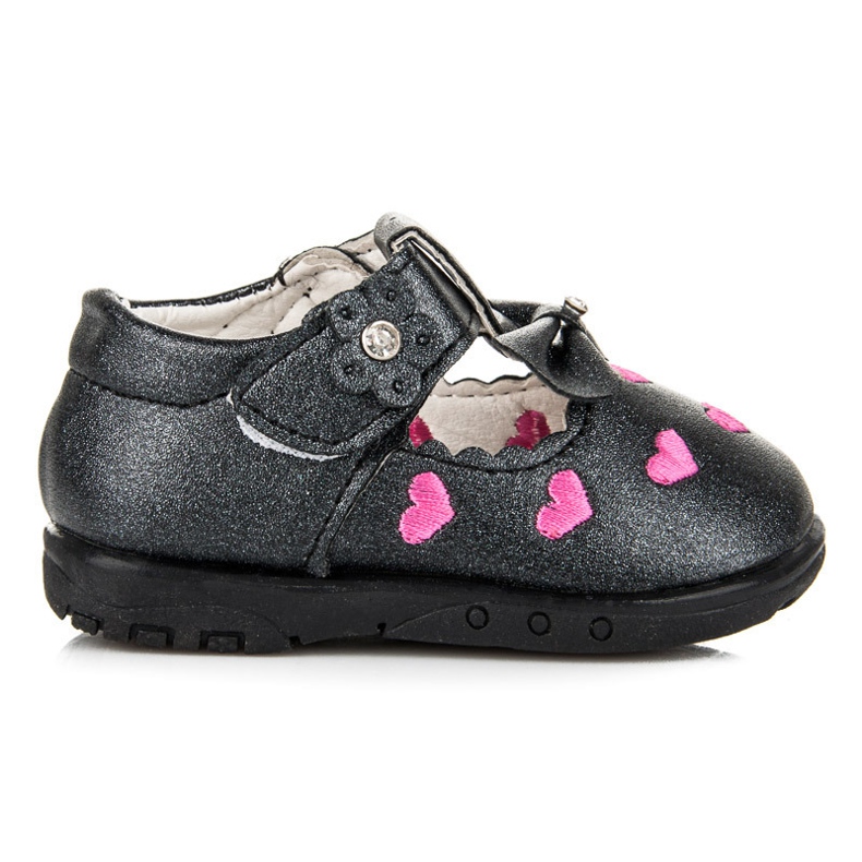Zapatillas En Corazones negro