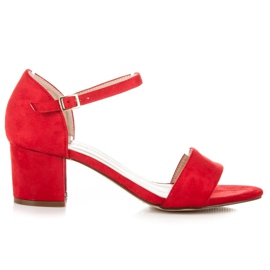 Poti Pati Sandalias con hebilla rojo