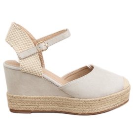 Alpargatas grises con cuñas T331P Gris