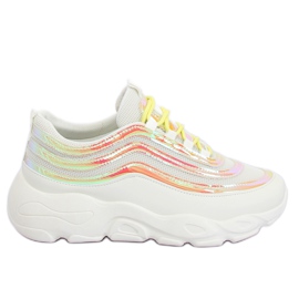 LA52P Zapatillas deportivas amarillas, blancas y amarillas blanco multicolor LA52P Zapatillas deportivas amarillas, blancas y amarillas blanco multicolor