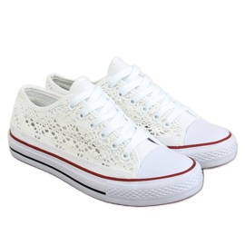 Zapatillas de encaje blancas NB282P Blanco