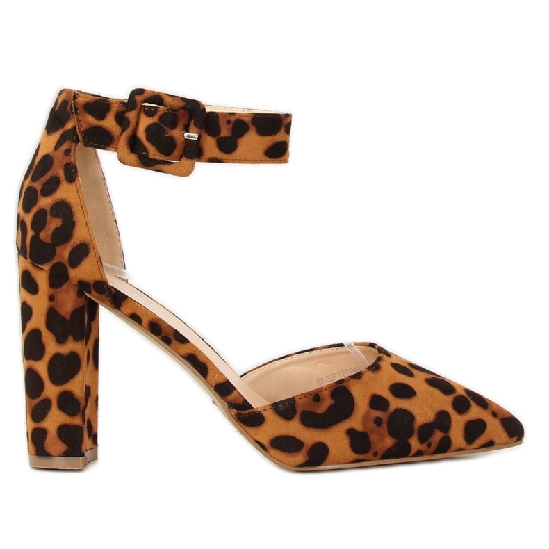 Zapatos de tacón en el poste leopardo SY33P Leopard marrón Zapatos de tacón en el poste leopardo SY33P Leopard marrón