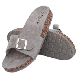 Gris Zapatillas de gamuza gris CK61P Gris