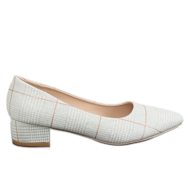 Zapatos de salón en plata a cuadros CC207P Silver gris Zapatos de salón en plata a cuadros CC207P Silver gris