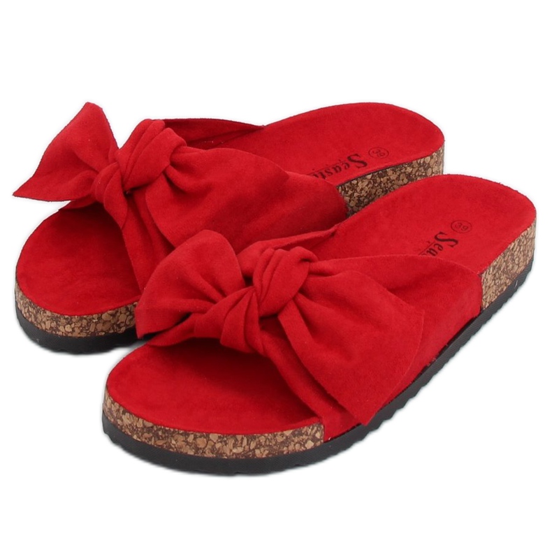 Pantuflas de ante rojo CK02P Rojo Pantuflas de ante rojo CK02P Rojo