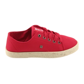 Bailarinas alpargatas zapatos de mujer rojo Big star 274424
