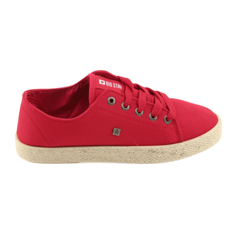 Bailarinas alpargatas zapatos de mujer rojo Big star 274424