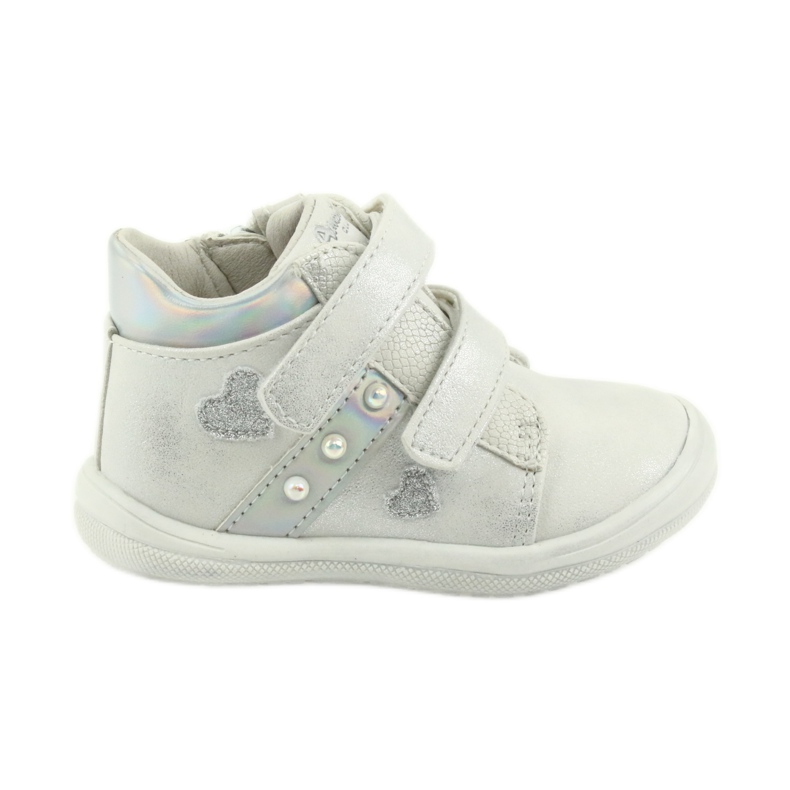 American Club Zapatillas deportivas ADI para niños en corazones americanos blanco gris