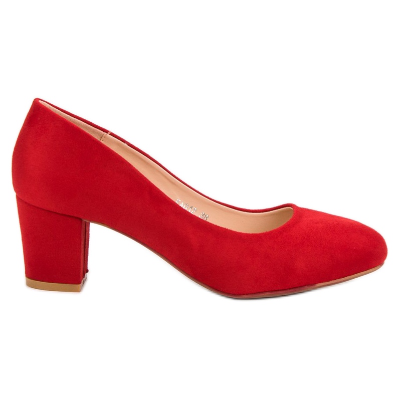 Seastar Zapatos de tacón de ante en un pilar rojo