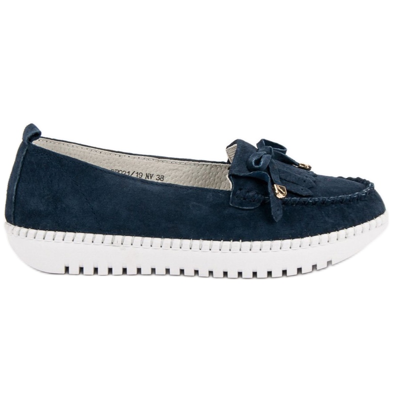 Filippo Mocasines de cuero de moda azul azul marino