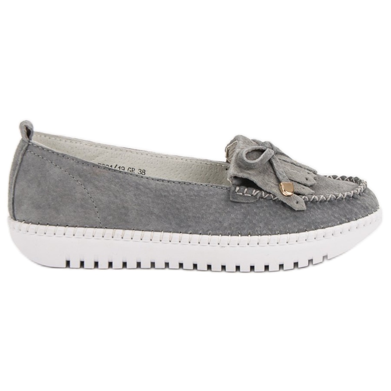 Filippo Mocasines de cuero de moda gris