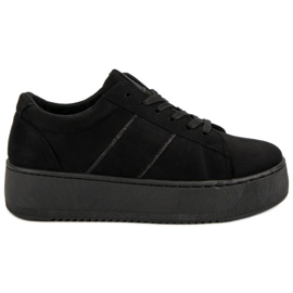 Zapatos deportivos de gamuza negro