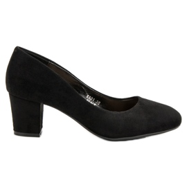 Seastar Zapatos de tacón de ante en un pilar negro