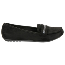 Mocasines casuales de ante negro