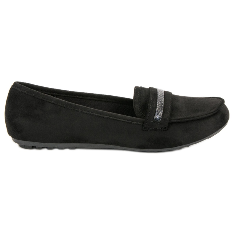 Mocasines casuales de ante negro