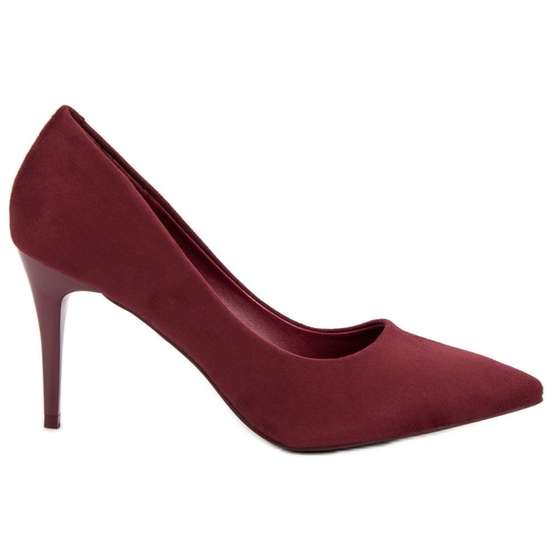 Bestelle Tacones de ante granate rojo