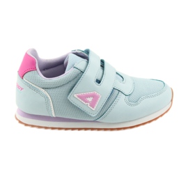 American Club Calzado deportivo americano para niñas jogging violeta azul rosado
