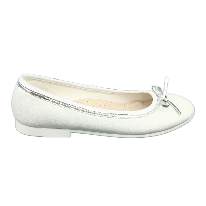 Bailarinas con lazo blanco perla American Club GC29 / 19 multicolor