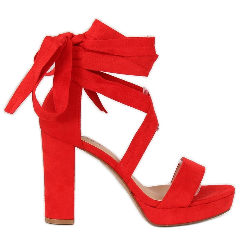 Sandalias rojas en la plataforma NC805 Rojo